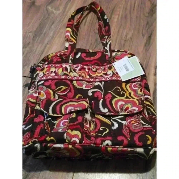 Vera Bradley Handbags - Vera Bradley Puccini Tall Tote Bag Brown Red